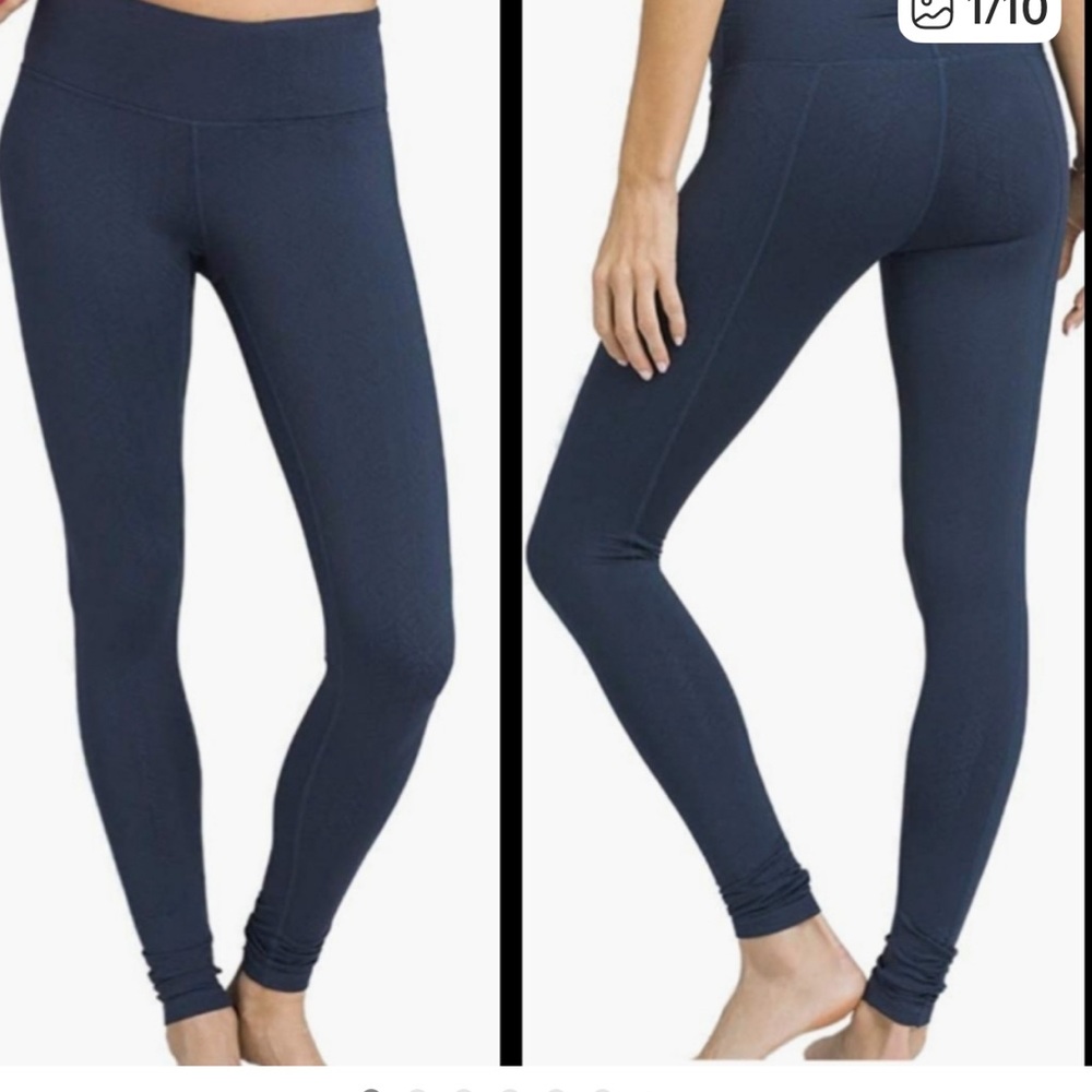 Prana Misty Ruched Leggings Sz Medium Blue